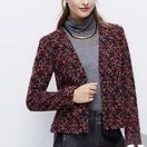 Ann Taylor Textured Tweed Jacket XS